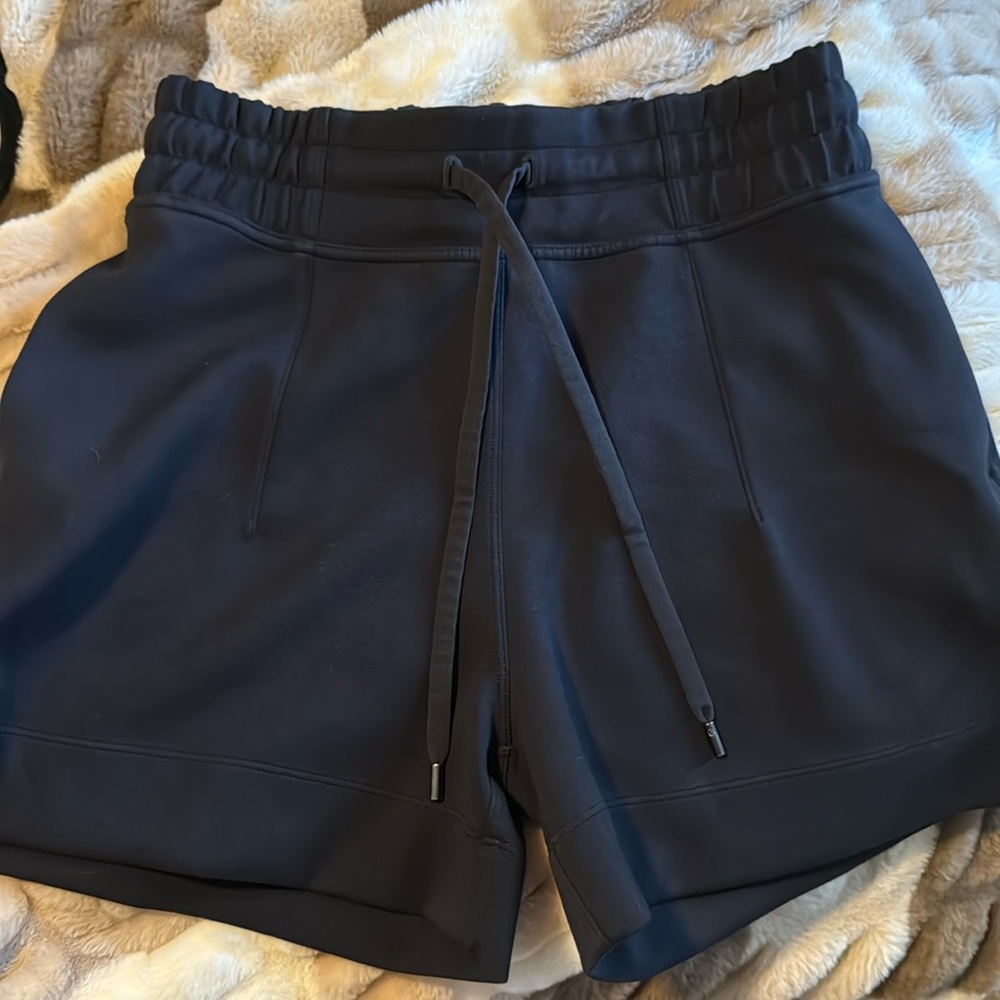 Women's Black Drawstring Active Shorts